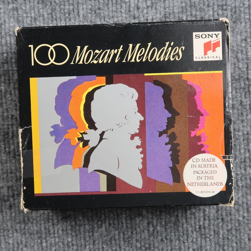 Vintage Sony Classical 100 Mozart Melodies 5 CD Box Set Classical Music Collecti